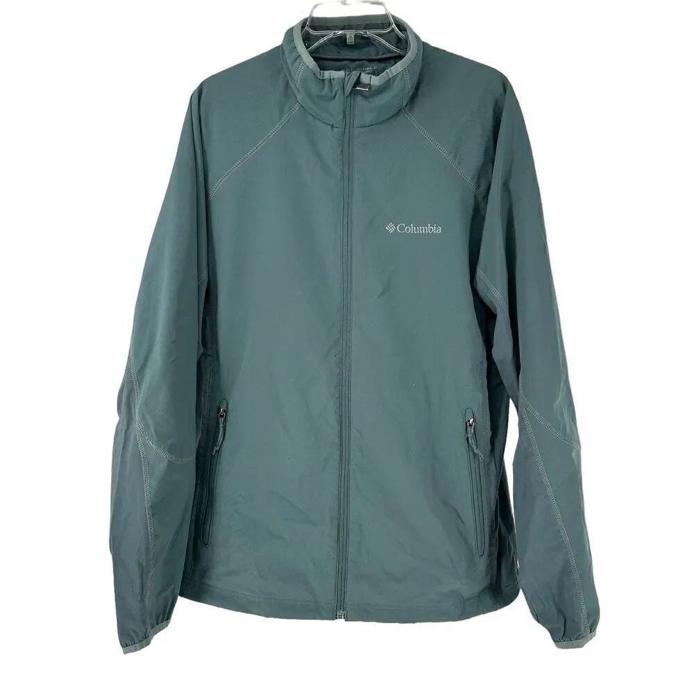 Columbia Jacket Size L Green Omni Shield Advanced Repellency Full Zip Outdoor